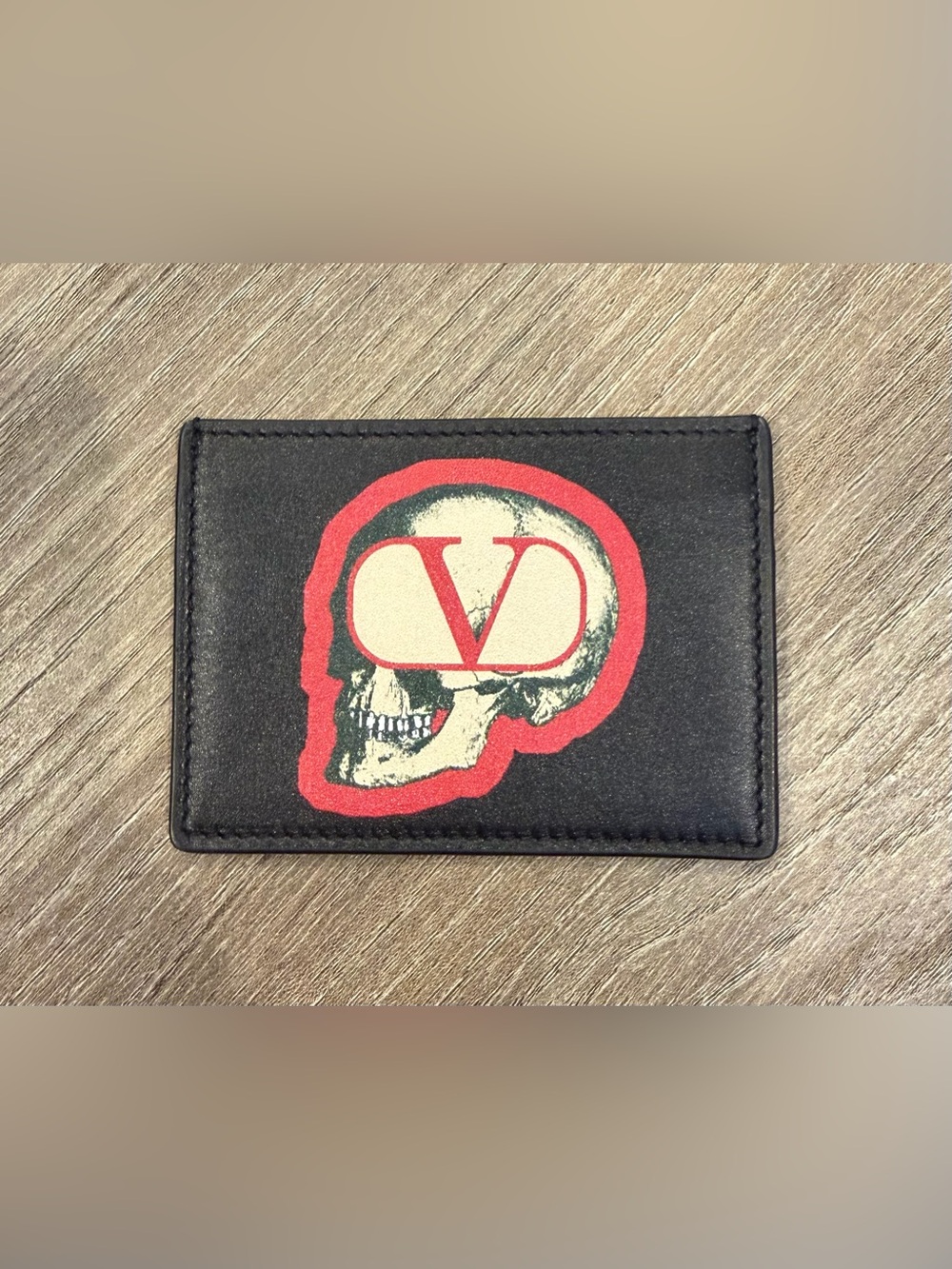 Valentino Garavani X Undercover Skull Logo Card Holder